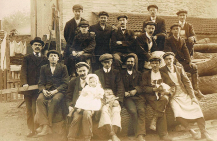 Workers at W. H. Humphries’ Wagon Works