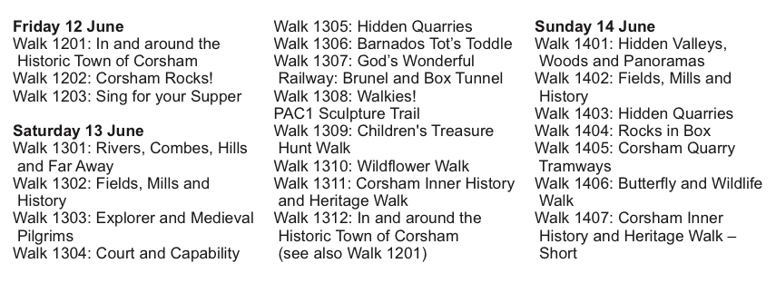 Walking schedule
