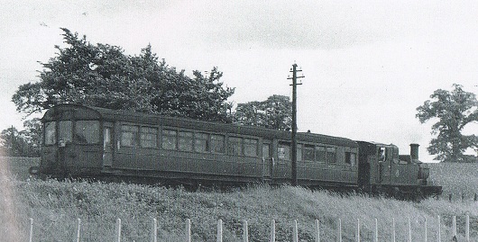 Auto trailer leading the engine approaching Calne Junction, Chippenham