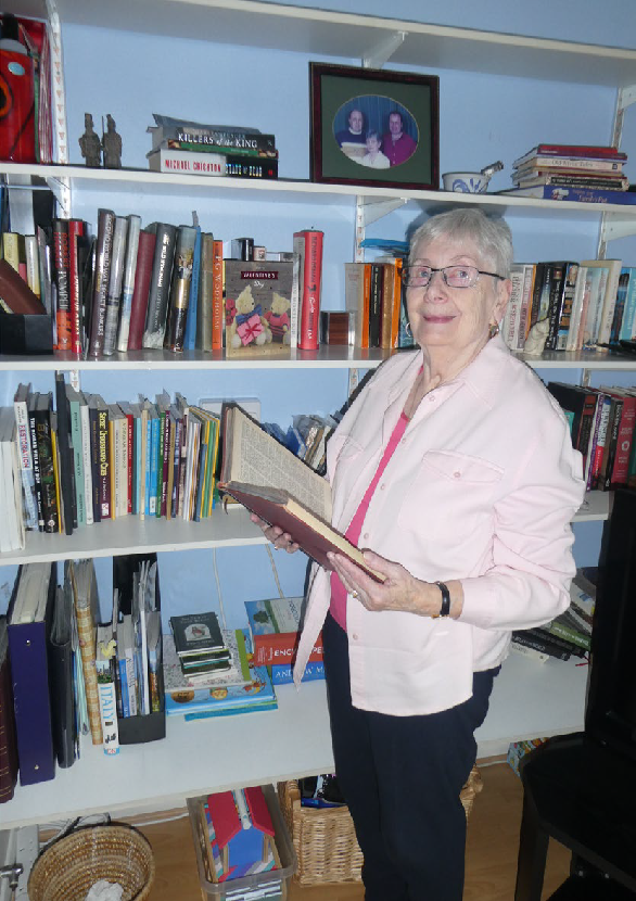 Pat Whalley with books